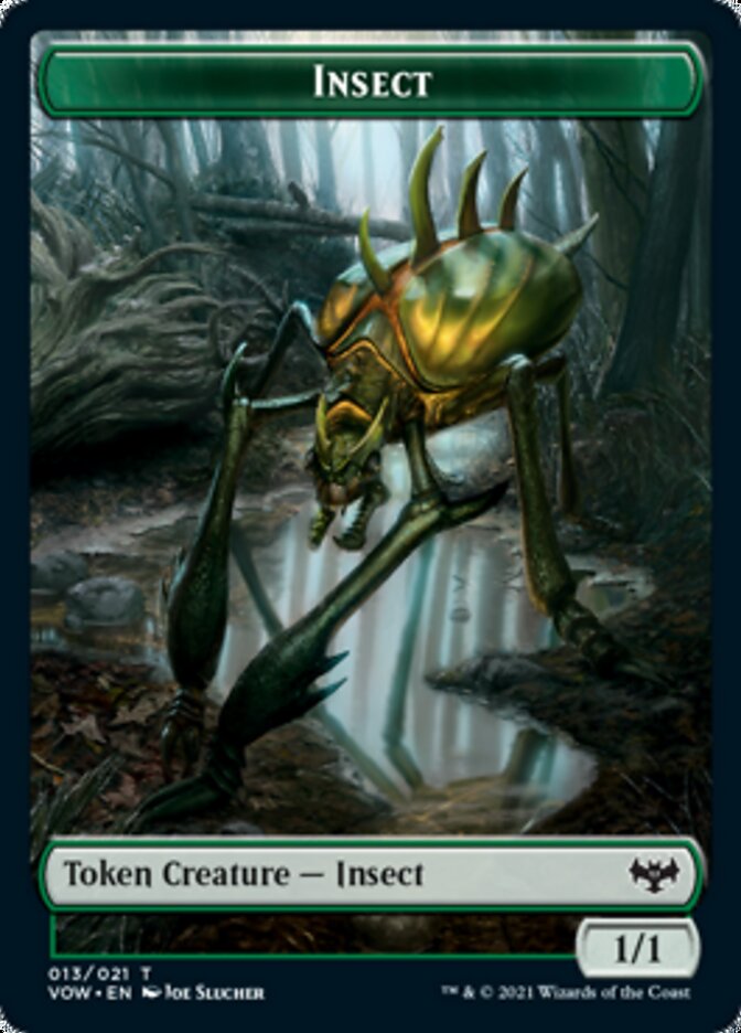 Insect // Spirit (003) Double-Sided Token [Innistrad: Crimson Vow Tokens] | Deep Dive Games St. Marys