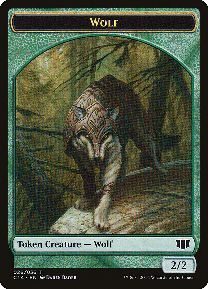 Treefolk // Wolf Double-Sided Token [Commander 2014 Tokens] | Deep Dive Games St. Marys