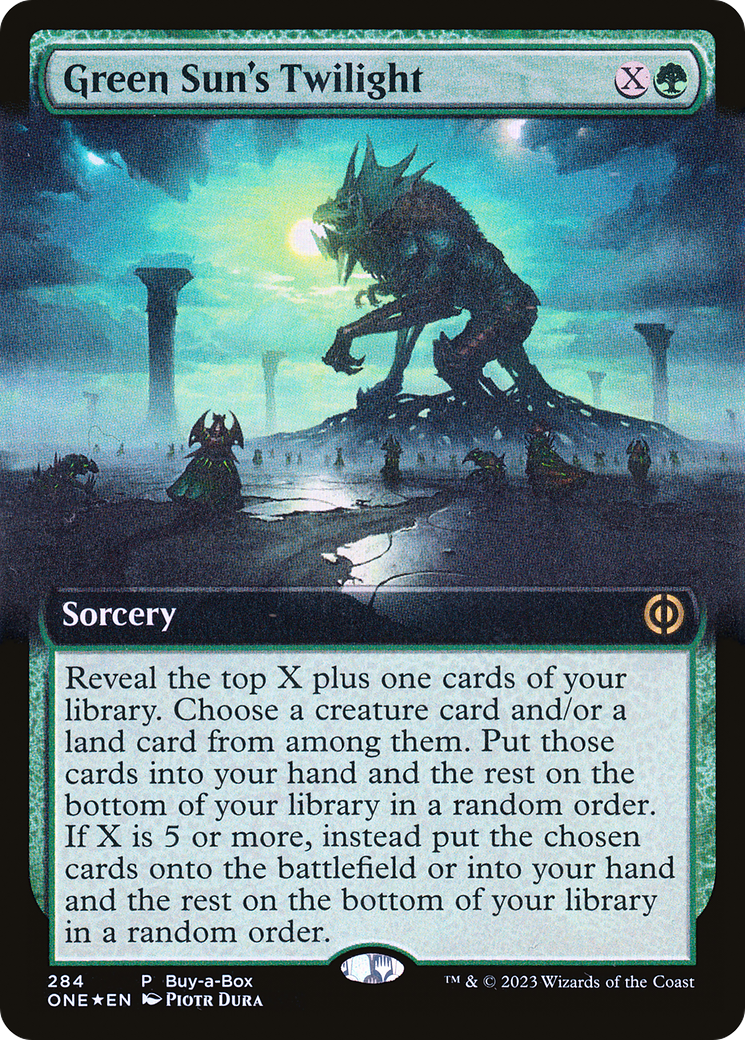 Green Sun's Twilight (Buy-A-Box) (Extended Art) [Phyrexia: All Will Be One] | Deep Dive Games St. Marys