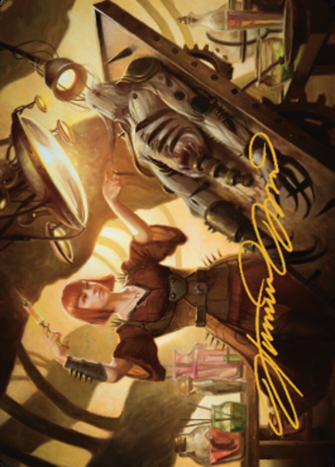 Ashnod, Flesh Mechanist Art Card (Gold-Stamped Signature) [The Brothers' War Art Series] | Deep Dive Games St. Marys