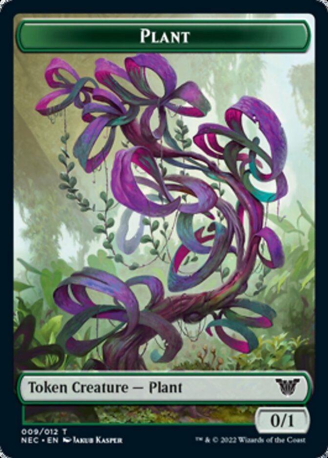 Plant // Treasure Double-Sided Token [Kamigawa: Neon Dynasty Commander Tokens] | Deep Dive Games St. Marys