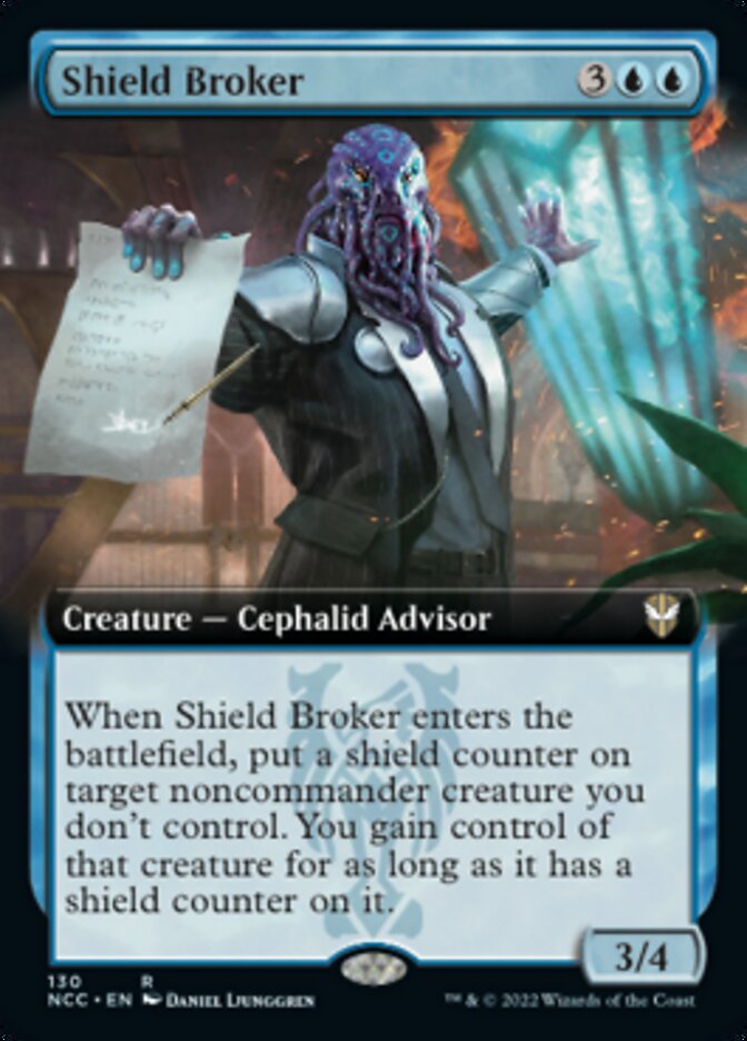 Shield Broker (Extended Art) [Streets of New Capenna Commander] | Deep Dive Games St. Marys