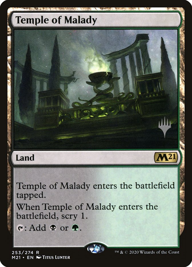 Temple of Malady (Promo Pack) [Core Set 2021 Promos] | Deep Dive Games St. Marys