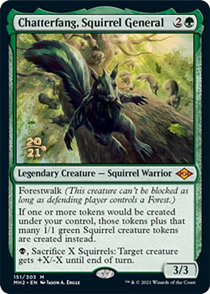 Chatterfang, Squirrel General [Modern Horizons 2 Prerelease Promos] | Deep Dive Games St. Marys