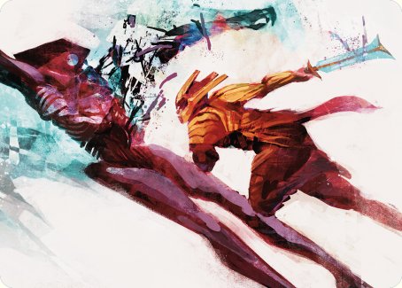 Hexgold Slash Art Card [Phyrexia: All Will Be One Art Series] | Deep Dive Games St. Marys
