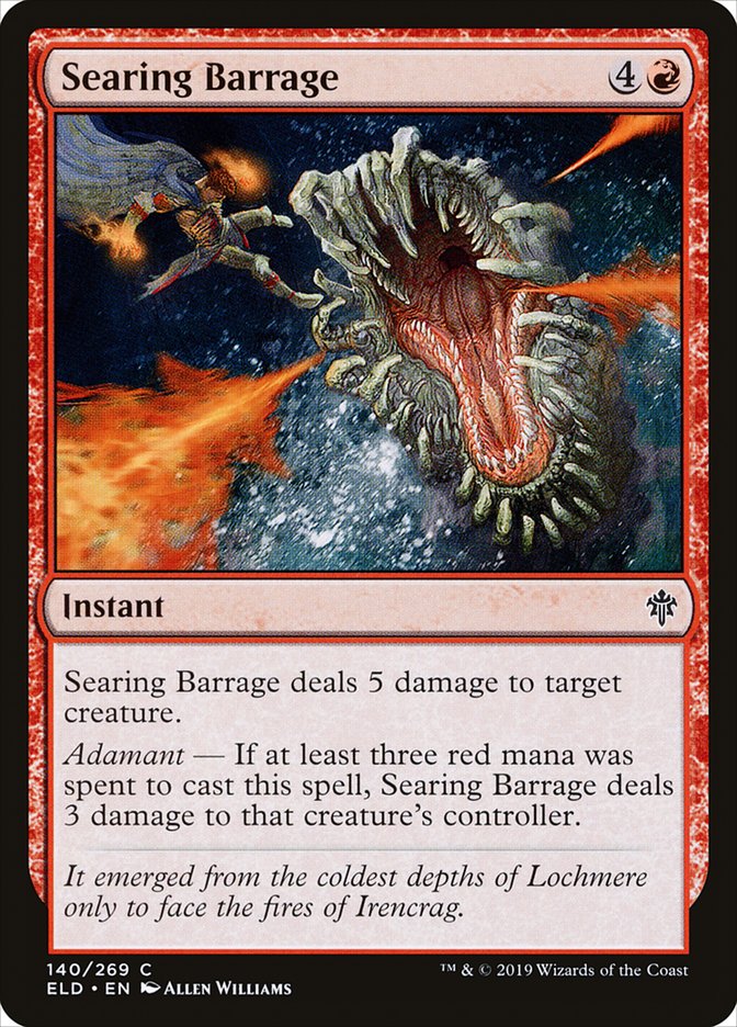 Searing Barrage [Throne of Eldraine] | Deep Dive Games St. Marys