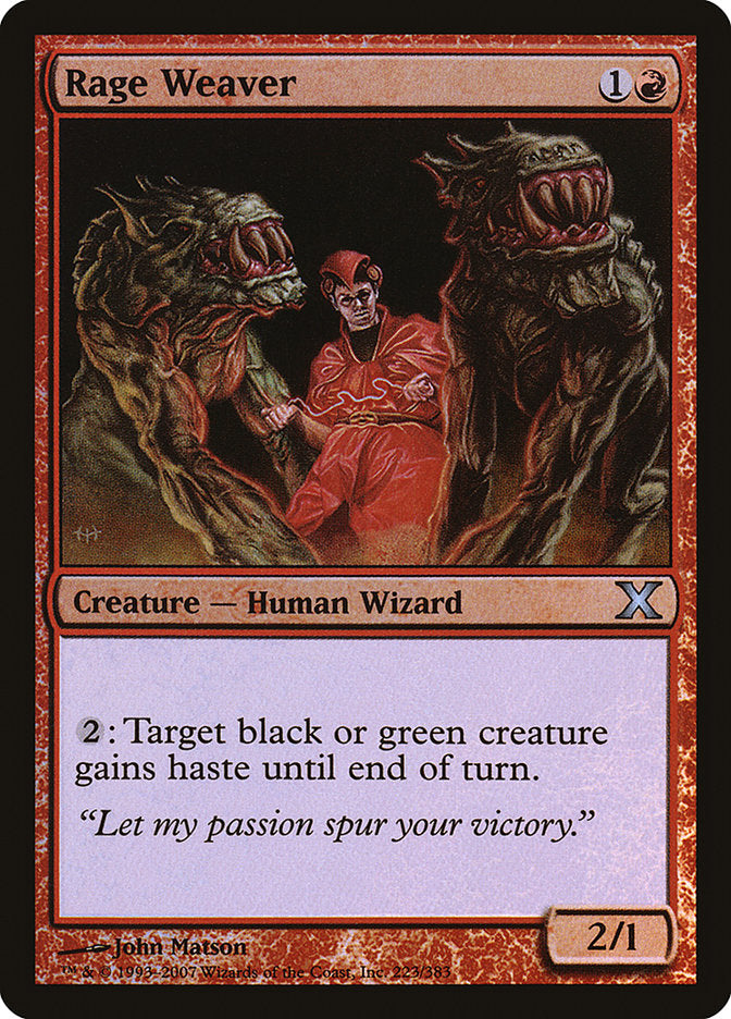 Rage Weaver (Premium Foil) [Tenth Edition] | Deep Dive Games St. Marys