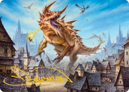 Tarrasque Art Card (Gold-Stamped Signature) [Dungeons & Dragons: Adventures in the Forgotten Realms Art Series] | Deep Dive Games St. Marys