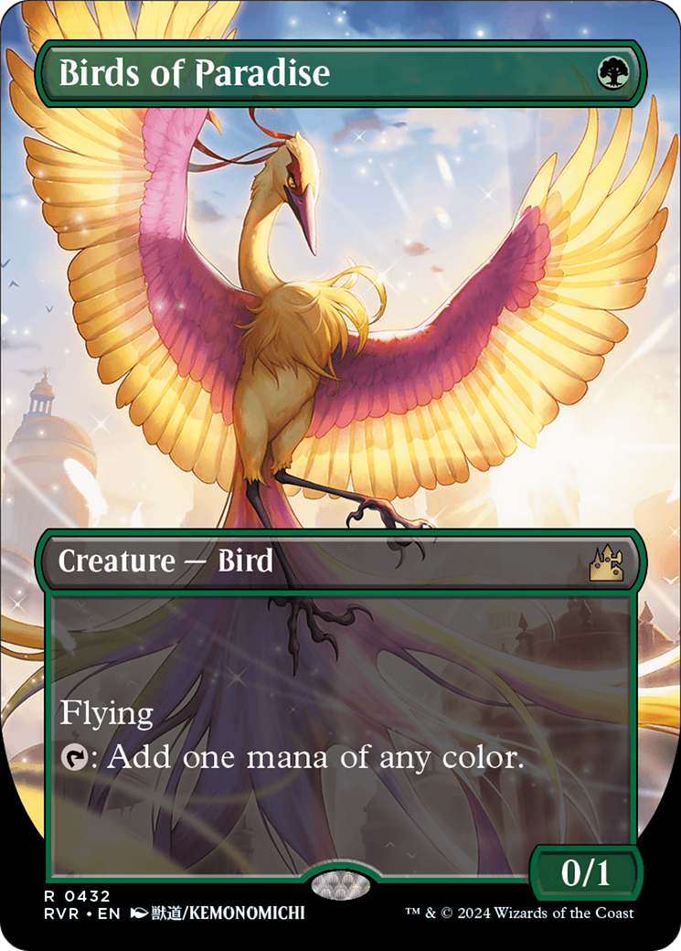 Birds of Paradise (Anime Borderless) [Ravnica Remastered] | Deep Dive Games St. Marys