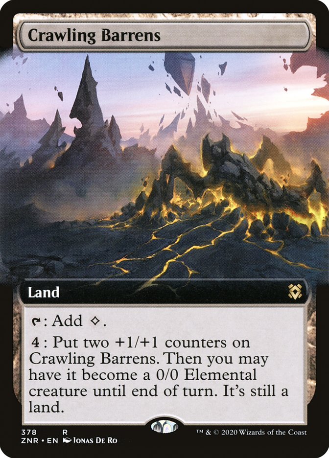 Crawling Barrens (Extended Art) [Zendikar Rising] | Deep Dive Games St. Marys