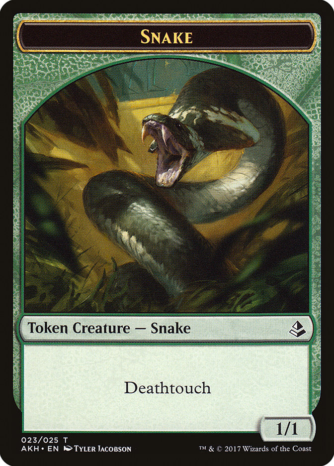 Snake Token [Amonkhet Tokens] | Deep Dive Games St. Marys