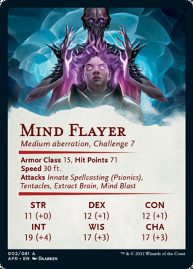 Mind Flayer Art Card [Dungeons & Dragons: Adventures in the Forgotten Realms Art Series] | Deep Dive Games St. Marys