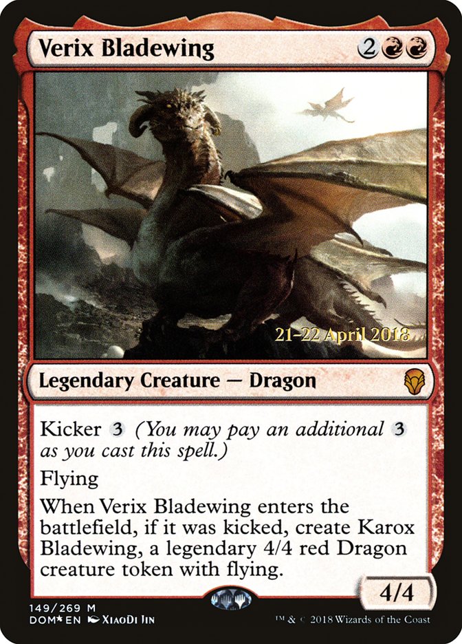 Verix Bladewing [Dominaria Prerelease Promos] | Deep Dive Games St. Marys