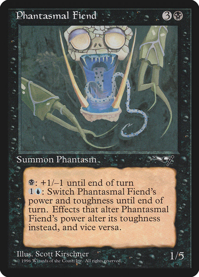 Phantasmal Fiend (Dark Green Background) [Alliances] | Deep Dive Games St. Marys