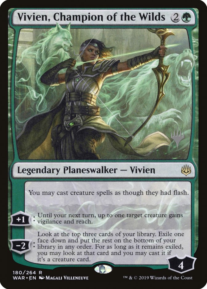 Vivien, Champion of the Wilds (Promo Pack) [War of the Spark Promos] | Deep Dive Games St. Marys