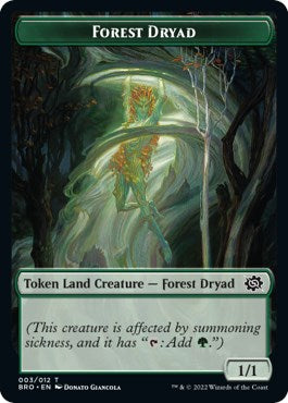 Powerstone // Forest Dryad Double-Sided Token [The Brothers' War Tokens] | Deep Dive Games St. Marys