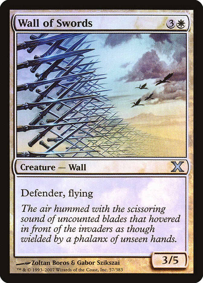 Wall of Swords (Premium Foil) [Tenth Edition] | Deep Dive Games St. Marys
