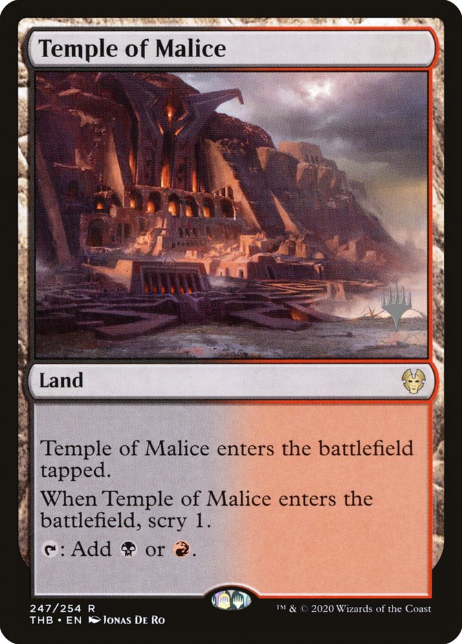 Temple of Malice (Promo Pack) [Theros Beyond Death Promos] | Deep Dive Games St. Marys