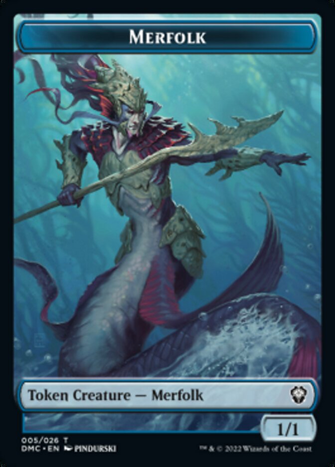 Merfolk Token [Dominaria United Commander Tokens] | Deep Dive Games St. Marys