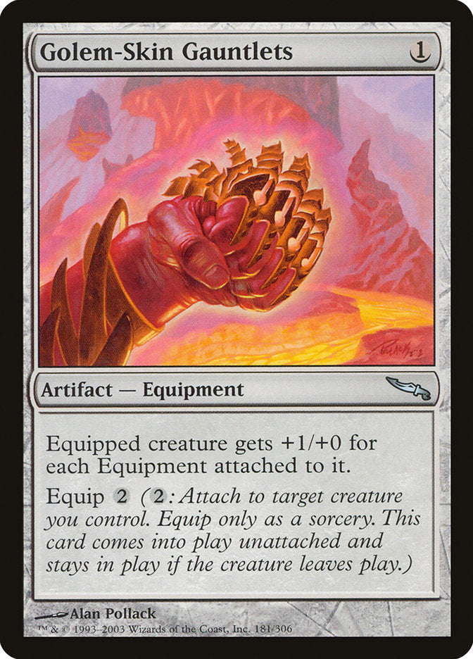 Golem-Skin Gauntlets [Mirrodin] | Deep Dive Games St. Marys