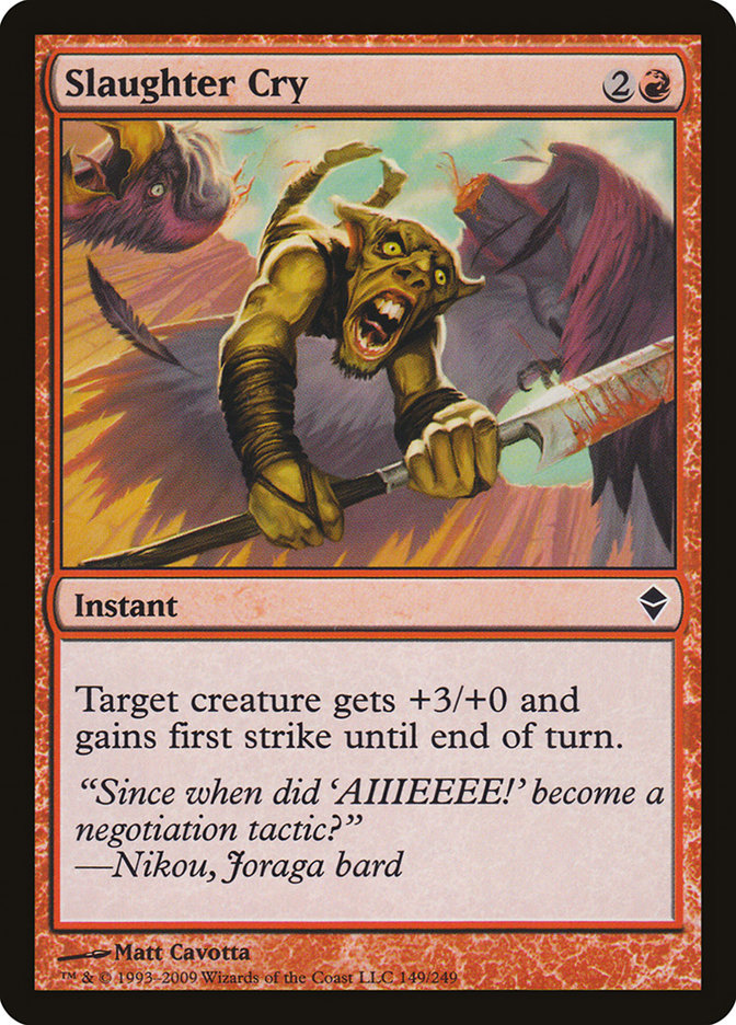 Slaughter Cry [Zendikar] | Deep Dive Games St. Marys
