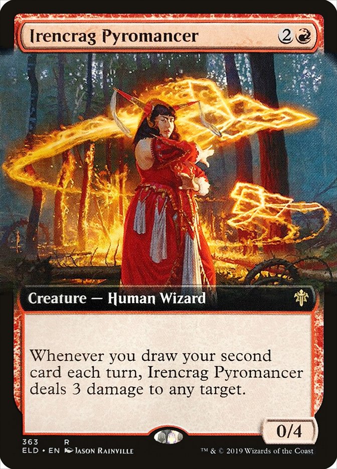 Irencrag Pyromancer (Extended Art) [Throne of Eldraine] | Deep Dive Games St. Marys