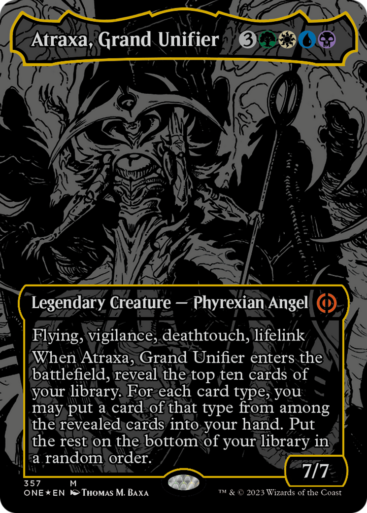 Atraxa, Grand Unifier (Oil Slick Raised Foil) [Phyrexia: All Will Be One] | Deep Dive Games St. Marys