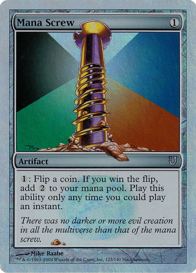 Mana Screw (Alternate Foil) [Unhinged] | Deep Dive Games St. Marys