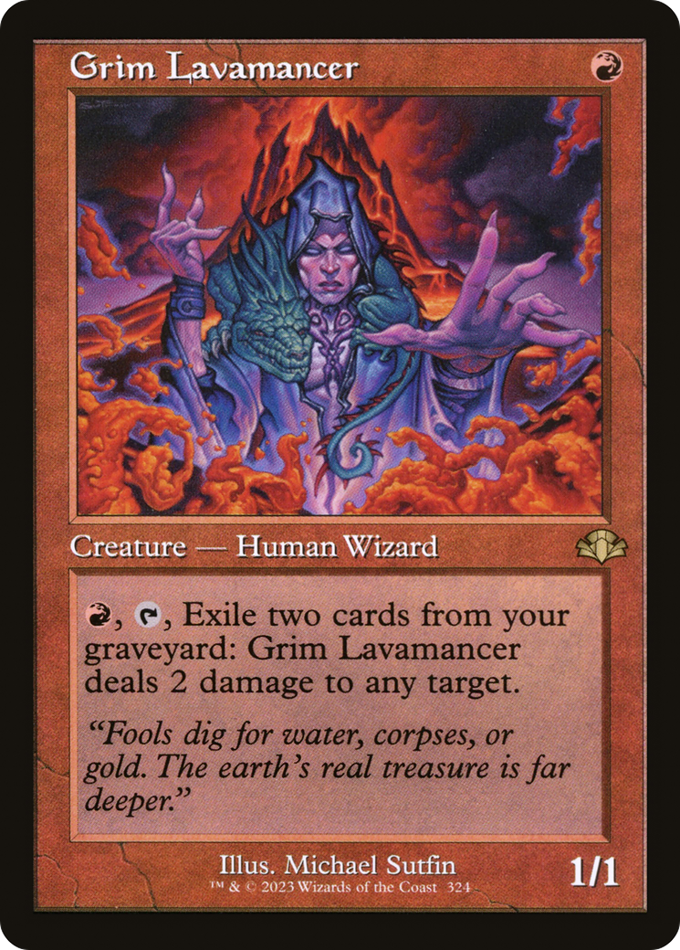 Grim Lavamancer (Retro) [Dominaria Remastered] | Deep Dive Games St. Marys