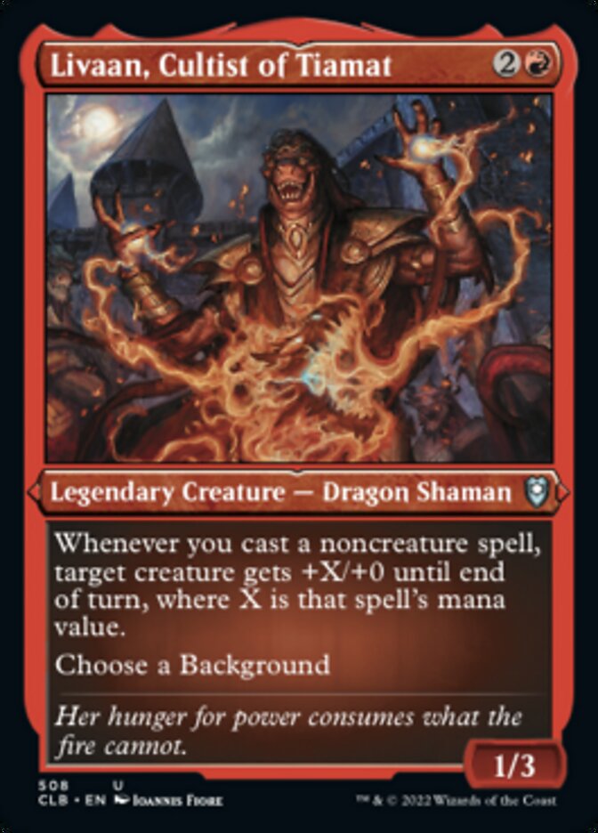 Livaan, Cultist of Tiamat (Foil Etched) [Commander Legends: Battle for Baldur's Gate] | Deep Dive Games St. Marys