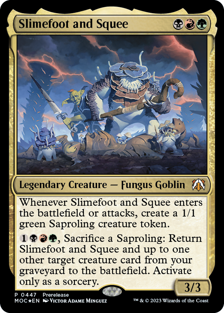 Slimefoot and Squee [March of the Machine Commander Prerelease Promos] | Deep Dive Games St. Marys