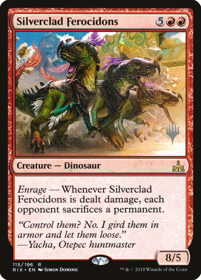 Silverclad Ferocidons (Promo Pack) [Rivals of Ixalan Promos] | Deep Dive Games St. Marys