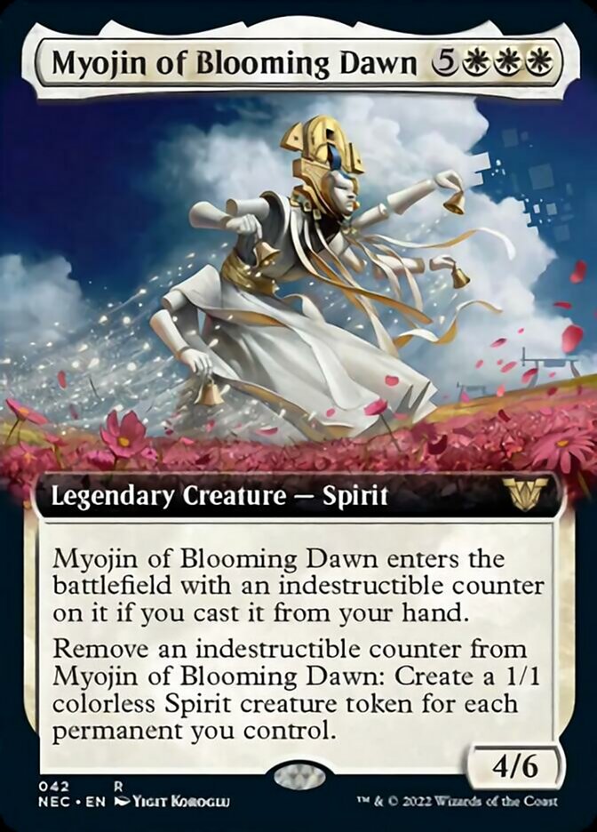 Myojin of Blooming Dawn (Extended Art) [Kamigawa: Neon Dynasty Commander] | Deep Dive Games St. Marys