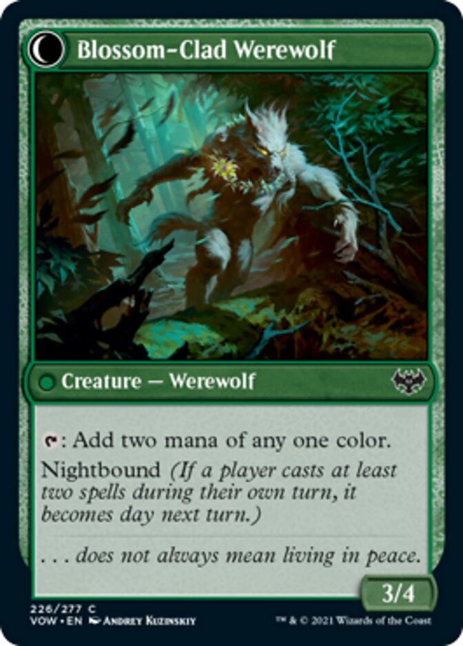 Weaver of Blossoms // Blossom-Clad Werewolf [Innistrad: Crimson Vow] | Deep Dive Games St. Marys