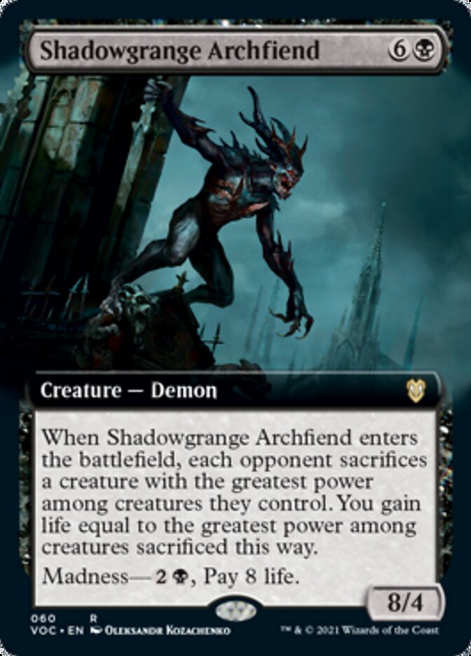 Shadowgrange Archfiend (Extended Art) [Innistrad: Crimson Vow Commander] | Deep Dive Games St. Marys