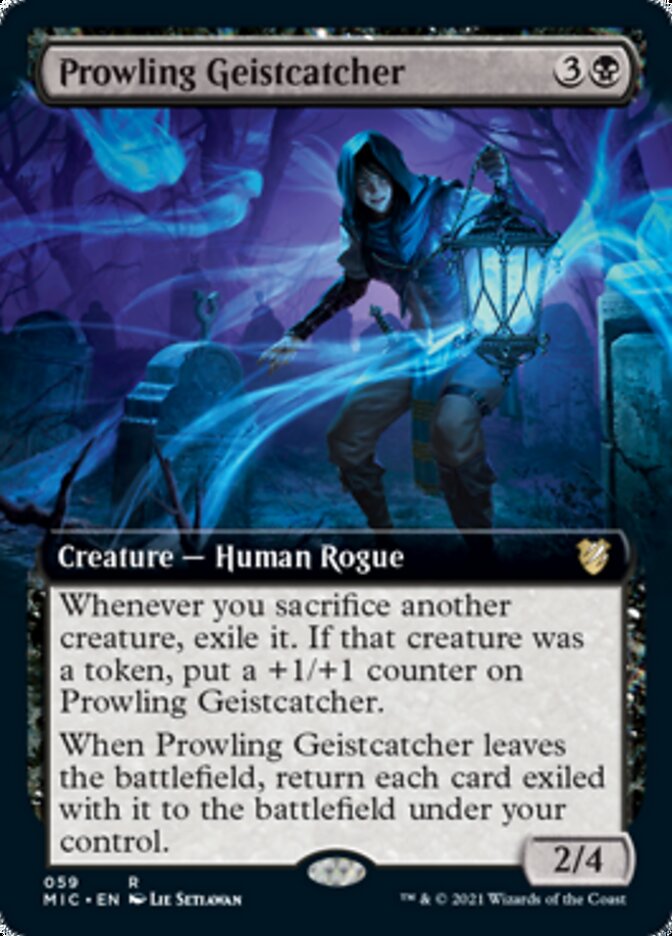 Prowling Geistcatcher (Extended Art) [Innistrad: Midnight Hunt Commander] | Deep Dive Games St. Marys