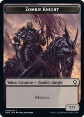 Zombie Knight // Goblin Double-Sided Token [Dominaria United Commander Tokens] | Deep Dive Games St. Marys