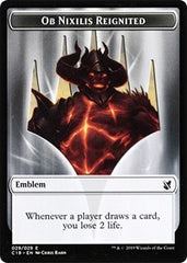 Ob Nixilis, Reignited Emblem // Zombie (010) Double-Sided Token [Commander 2019 Tokens] | Deep Dive Games St. Marys