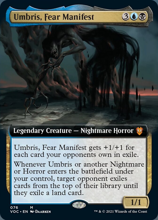 Umbris, Fear Manifest (Extended Art) [Innistrad: Crimson Vow Commander] | Deep Dive Games St. Marys