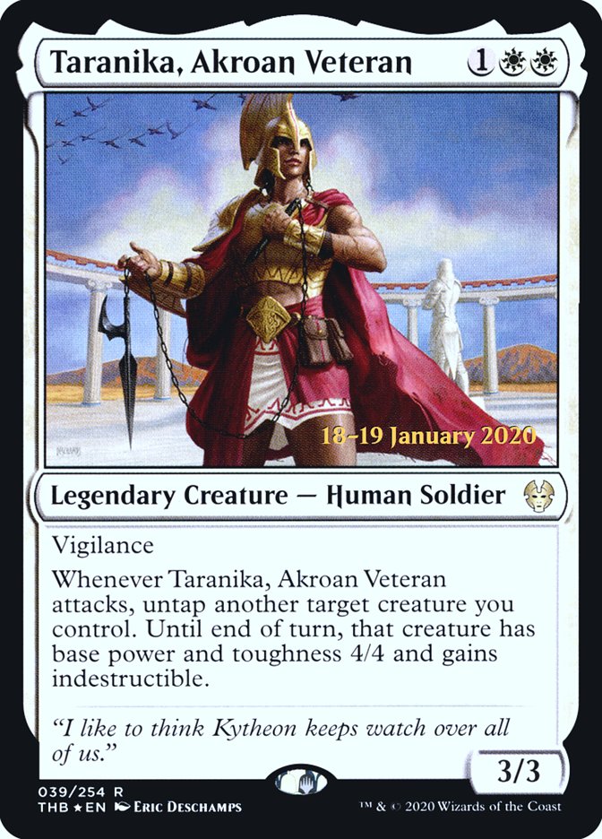 Taranika, Akroan Veteran [Theros Beyond Death Prerelease Promos] | Deep Dive Games St. Marys