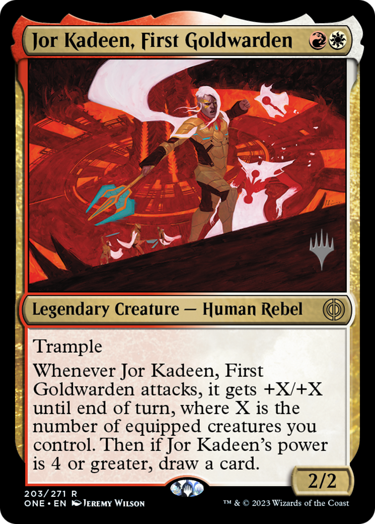 Jor Kadeen, First Goldwarden (Promo Pack) [Phyrexia: All Will Be One Promos] | Deep Dive Games St. Marys