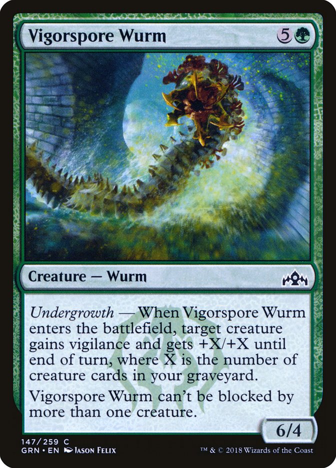 Vigorspore Wurm [Guilds of Ravnica] | Deep Dive Games St. Marys