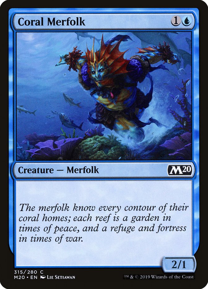 Coral Merfolk [Core Set 2020] | Deep Dive Games St. Marys