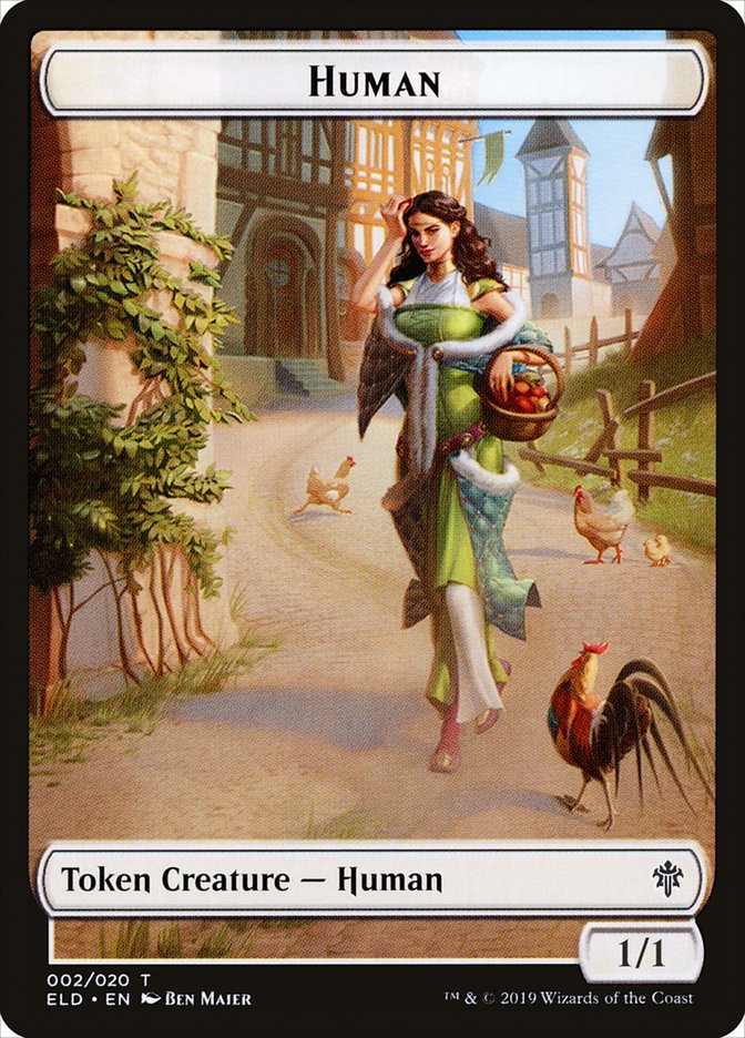 Human // Clue Double-Sided Token [Pioneer Challenger Decks 2022] | Deep Dive Games St. Marys