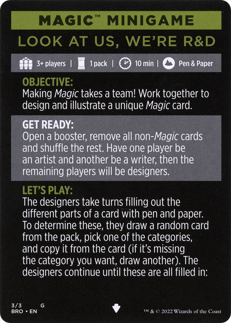 Look at Us, We're R&D (Magic Minigame) [The Brothers' War Minigame] | Deep Dive Games St. Marys