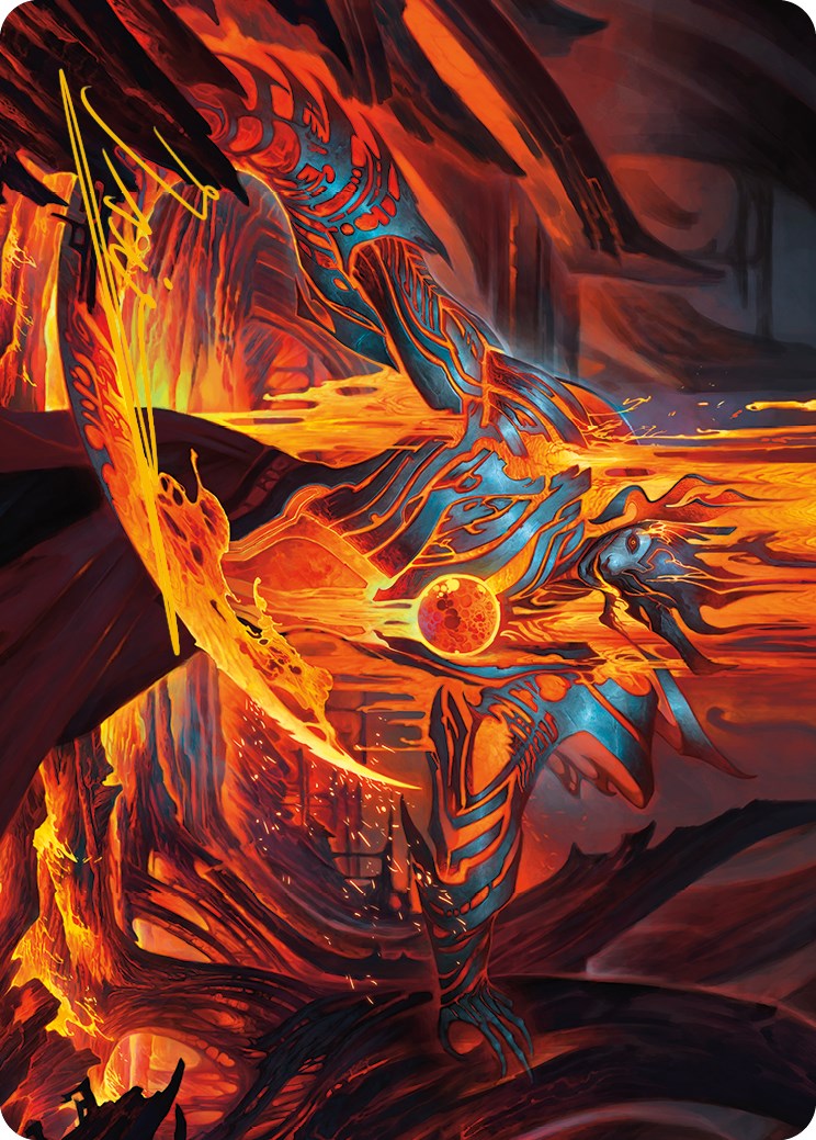 Free From Flesh Art Card (Gold-Stamped Signature) [Phyrexia: All Will Be One Art Series] | Deep Dive Games St. Marys