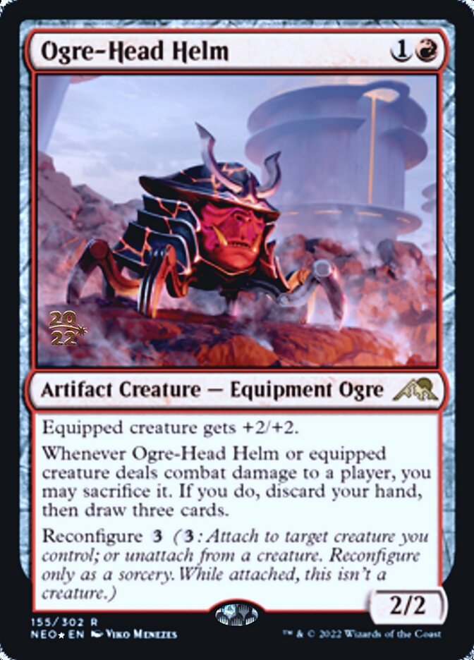 Ogre-Head Helm [Kamigawa: Neon Dynasty Prerelease Promos] | Deep Dive Games St. Marys