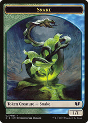 Snake (021) // Saproling Double-Sided Token [Commander 2015 Tokens] | Deep Dive Games St. Marys