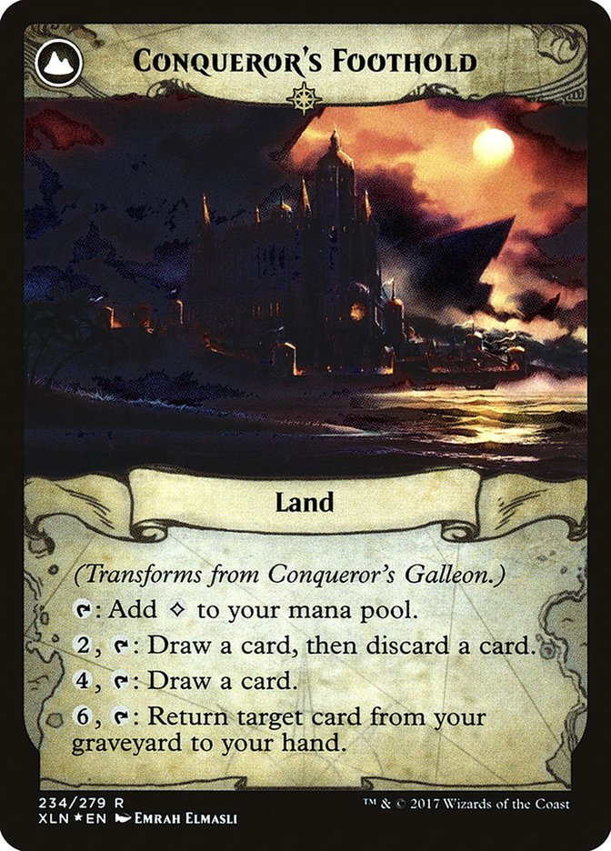 Conqueror's Galleon // Conqueror's Foothold [Ixalan Prerelease Promos] | Deep Dive Games St. Marys