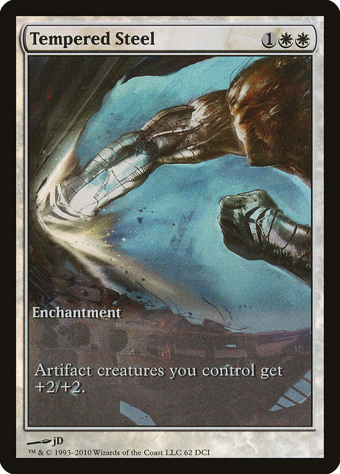 Tempered Steel (Game Day) (Extended Art) [Scars of Mirrodin Promos] | Deep Dive Games St. Marys